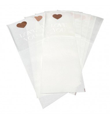 Pungi hârtie pentru flori Love you -...