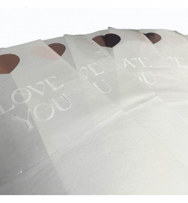 Pungi hârtie pentru flori Love you -...