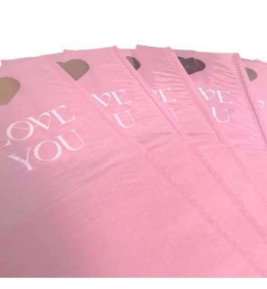 Pungi hârtie pentru flori Love you -...