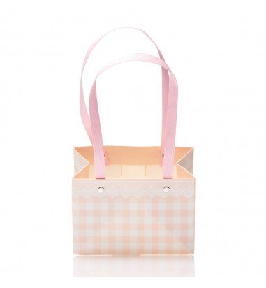 Cutii cu mâner model picnic - roz...