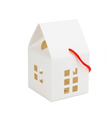 Cutie în formă de casă cu mâner - alb...