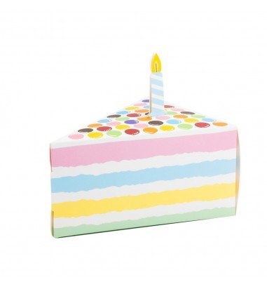Cutie felie tort cu lumânare -...