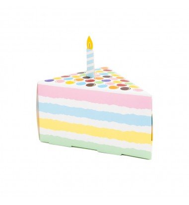 Cutie felie tort cu lumânare -...