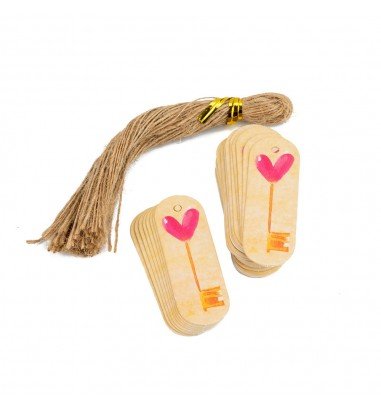 Etichete ovale cu sfoară model cheie...