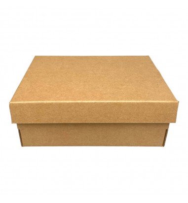 Cutie dreptunghiulară cu capac - maro...