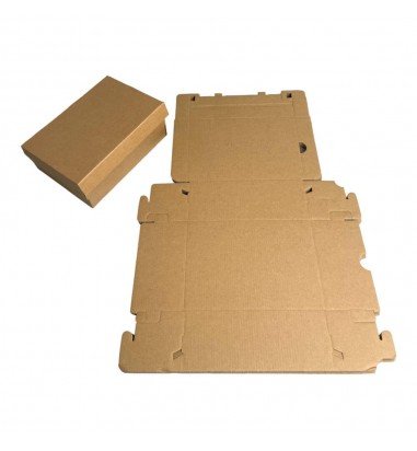 Cutie dreptunghiulară cu capac - maro...