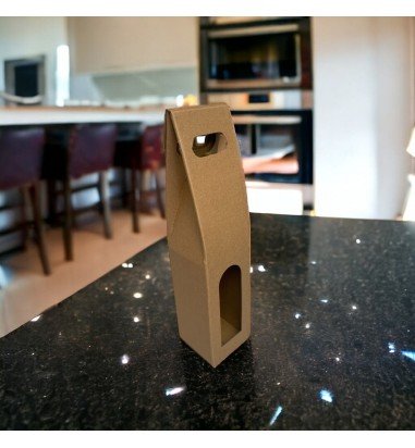 Cutii kraft cu mâner pentru o sticlă...