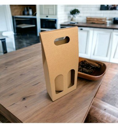 Cutii kraft cu mâner pentru doua...