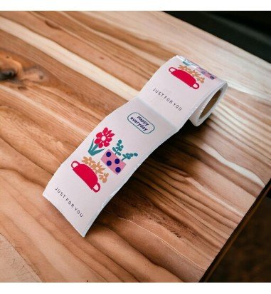 Rolă 50 stickere lungi cu flori -...