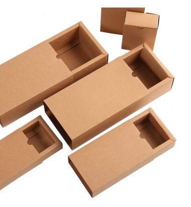 Cutie din hârtie cu sertar - kraft...