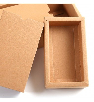 Cutie din hârtie cu sertar - kraft...