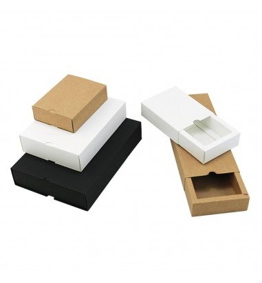 Cutie din hârtie cu sertar - kraft...