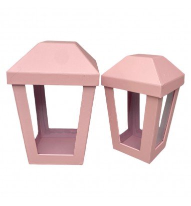 Set 2 cutii în formă de felinar cu...