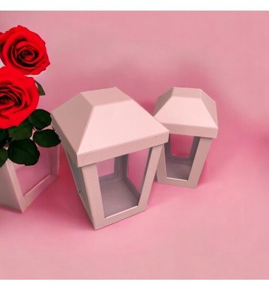 Set 2 cutii în formă de felinar cu...