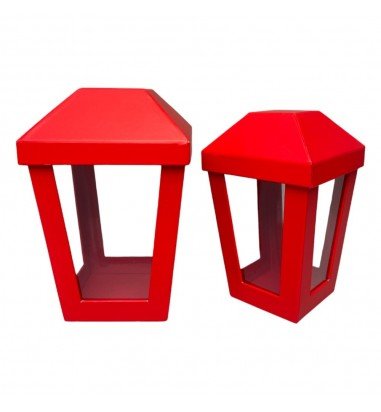 Set 2 cutii în formă de felinar cu...