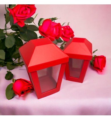 Set 2 cutii în formă de felinar cu...