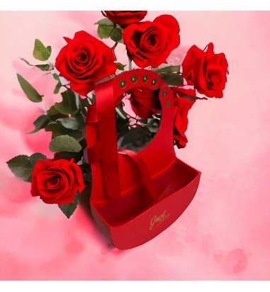 Cutie ovală deschisă cu mâner și...