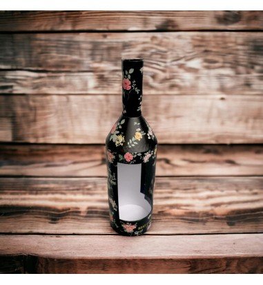 Cutie în formă de sticlă model floral...