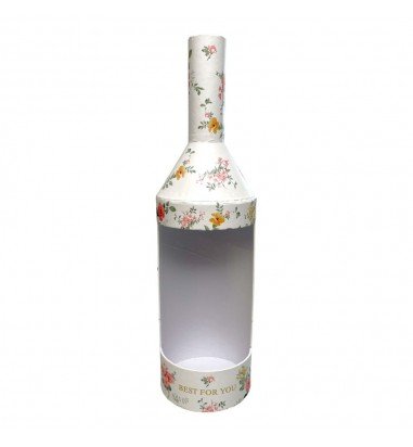 Cutie în formă de sticlă model floral...