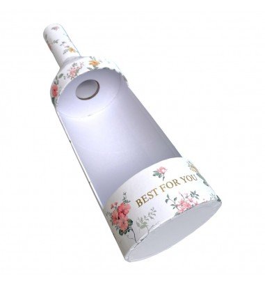 Cutie în formă de sticlă model floral...