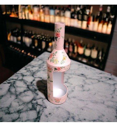 Cutie în formă de sticlă model floral...