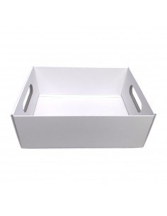 Cutie ladă cu mânere - alb