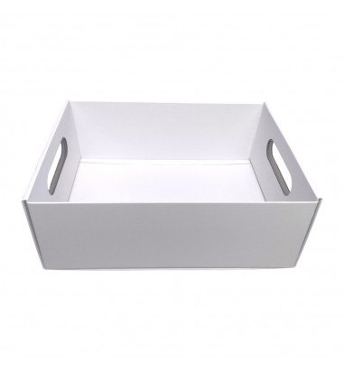 Cutie ladă cu mânere - alb