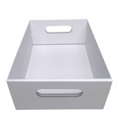 Cutie ladă cu mânere - alb