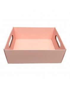 Cutie ladă cu mânere - roz
