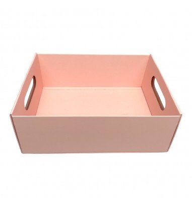 Cutie ladă cu mânere - roz