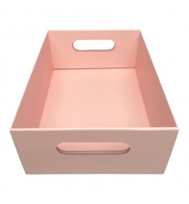 Cutie ladă cu mânere - roz