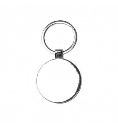 Breloc gravabil rotund lemn+metal