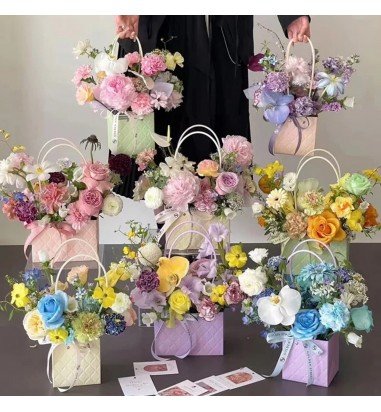 Sacoșe trapez model romburi cu mâner...