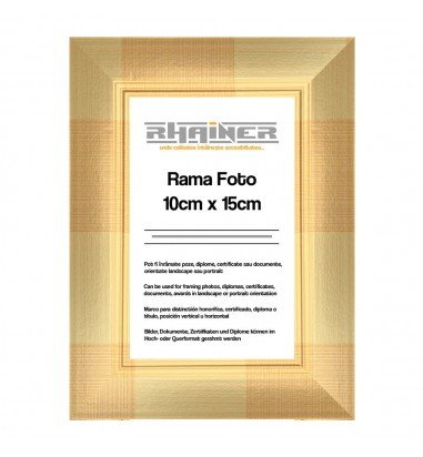 Ramă foto 10X15 - model Madrid auriu