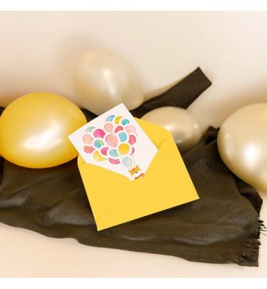 Felicitare decupată model baloane cu...