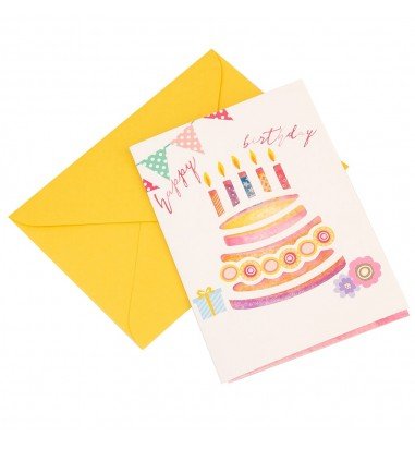 Felicitare decupată model tort cu...