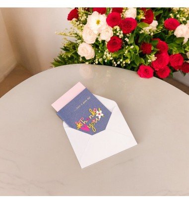 Felicitare 3D cu flori, mesaj Thank...