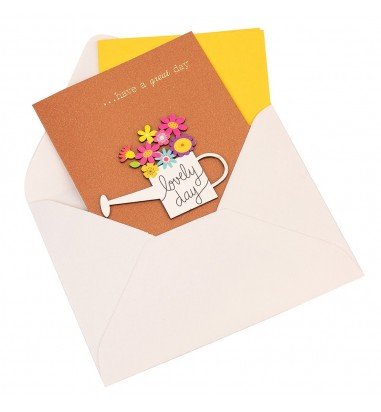 Felicitare 3D cu flori, mesaj Lovely...