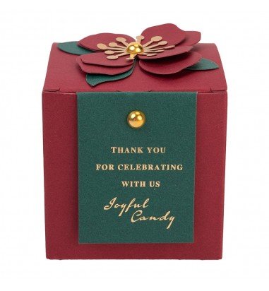 Cutie mică cu floare 3D și mesaj -...