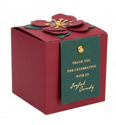 Cutie mică cu floare 3D și mesaj -...