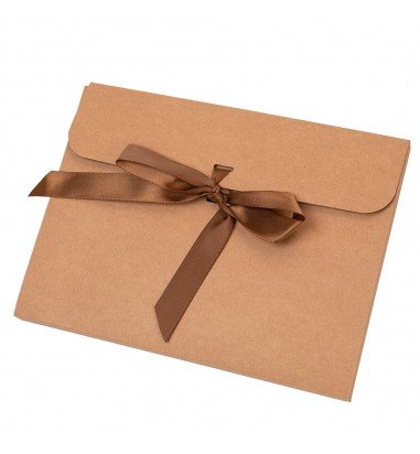 Plic hârtie cu panglică - kraft
