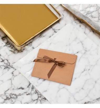 Plic hârtie cu panglică - kraft