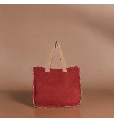 Sacosă textil cu cusături...