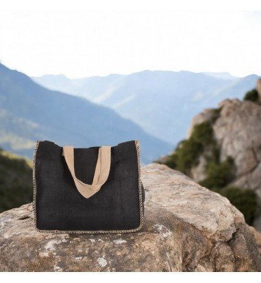 Sacosă textil cu cusături...