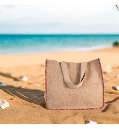 Sacosă textil cu cusături...