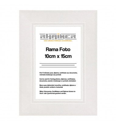 Ramă foto 10X15 - model Madrid alb