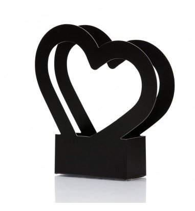Cutii cu mâner inimă - negru (set 10...