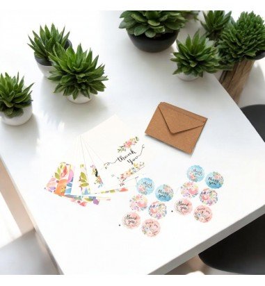 Set 8 felicitări cu plic și sticker...