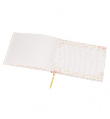 Album pentru invitati model floral - alb