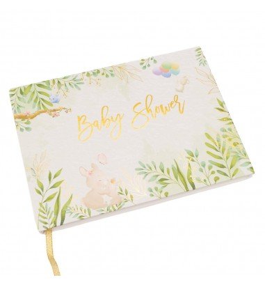Album Baby Shower model floral - alb